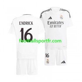 Tenue Real Madrid ENDRICK 16 Enfant Domicile 2024-2025 Maillot de Foot
